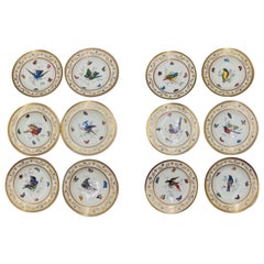 Lot de 12 assiettes en porcelaine néoclassique royale de Vienne de style néoclassique
