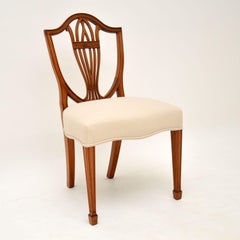 Set of 12 Antique Sheraton Style Shield Back Dining Chairs