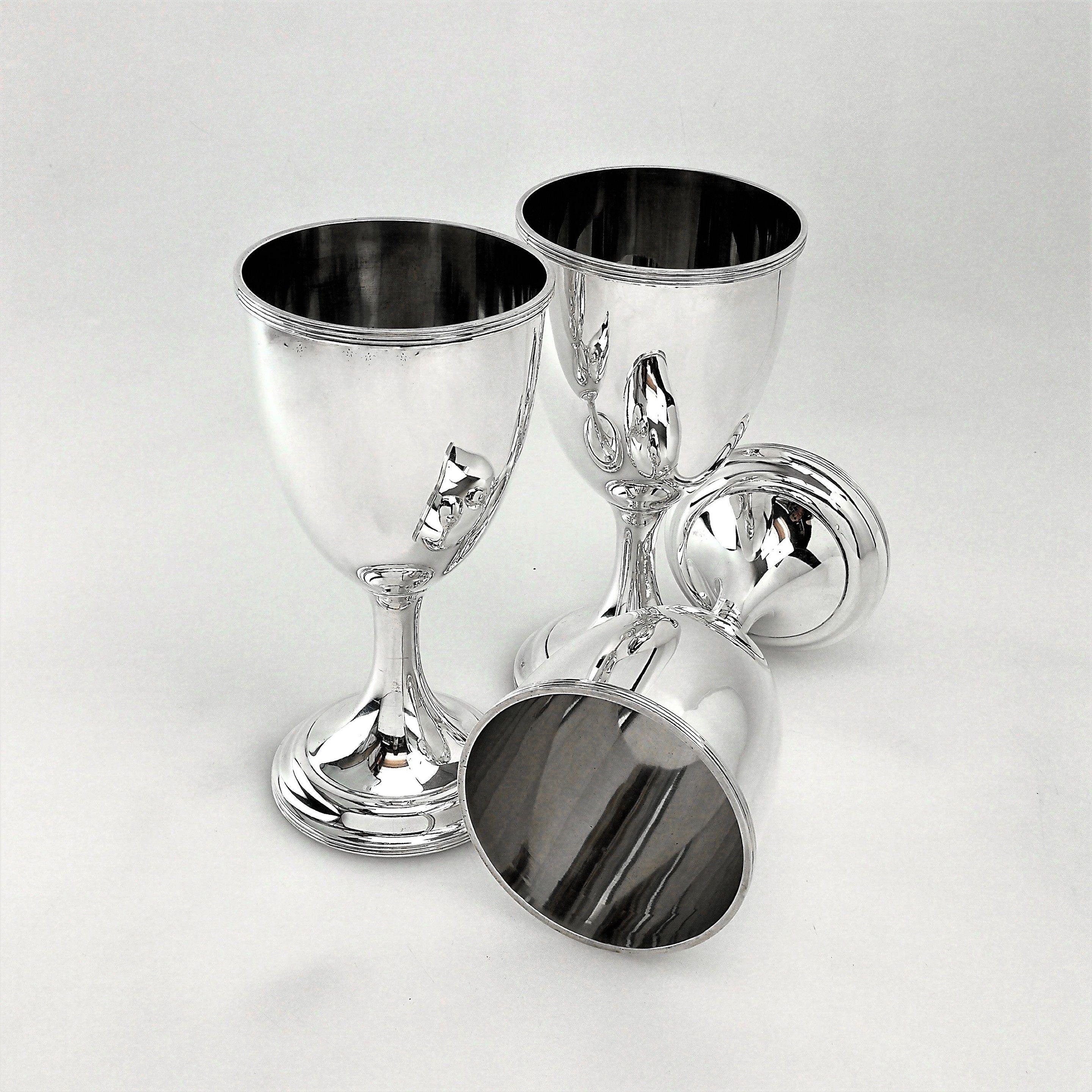 sterling silver wine glasses