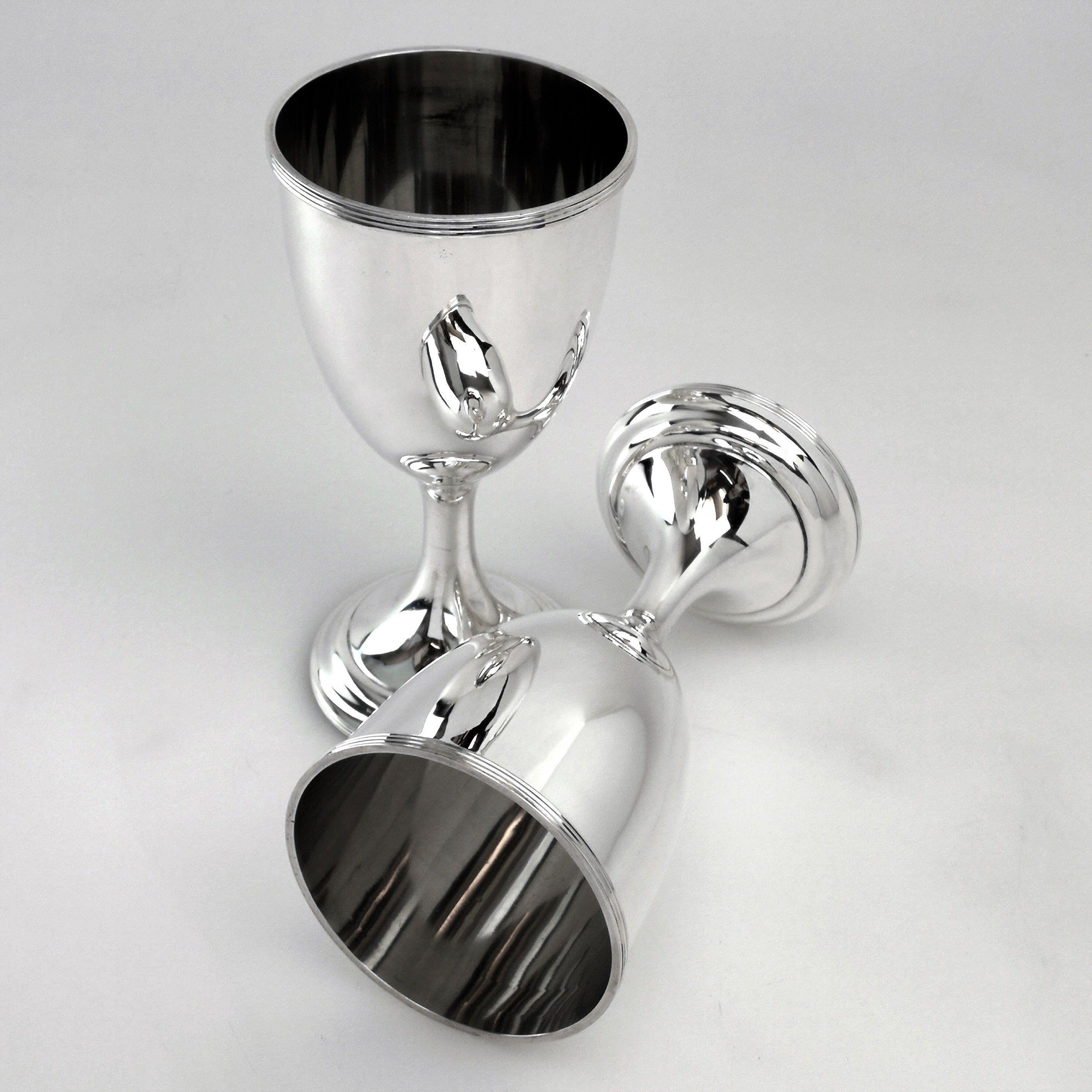 sterling silver drinking glasses