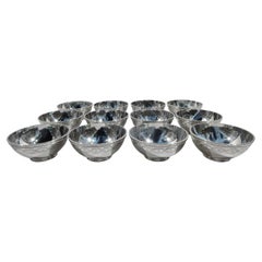 Set of 12 Antique Tiffany Winthrop Sterling Silver Bowls