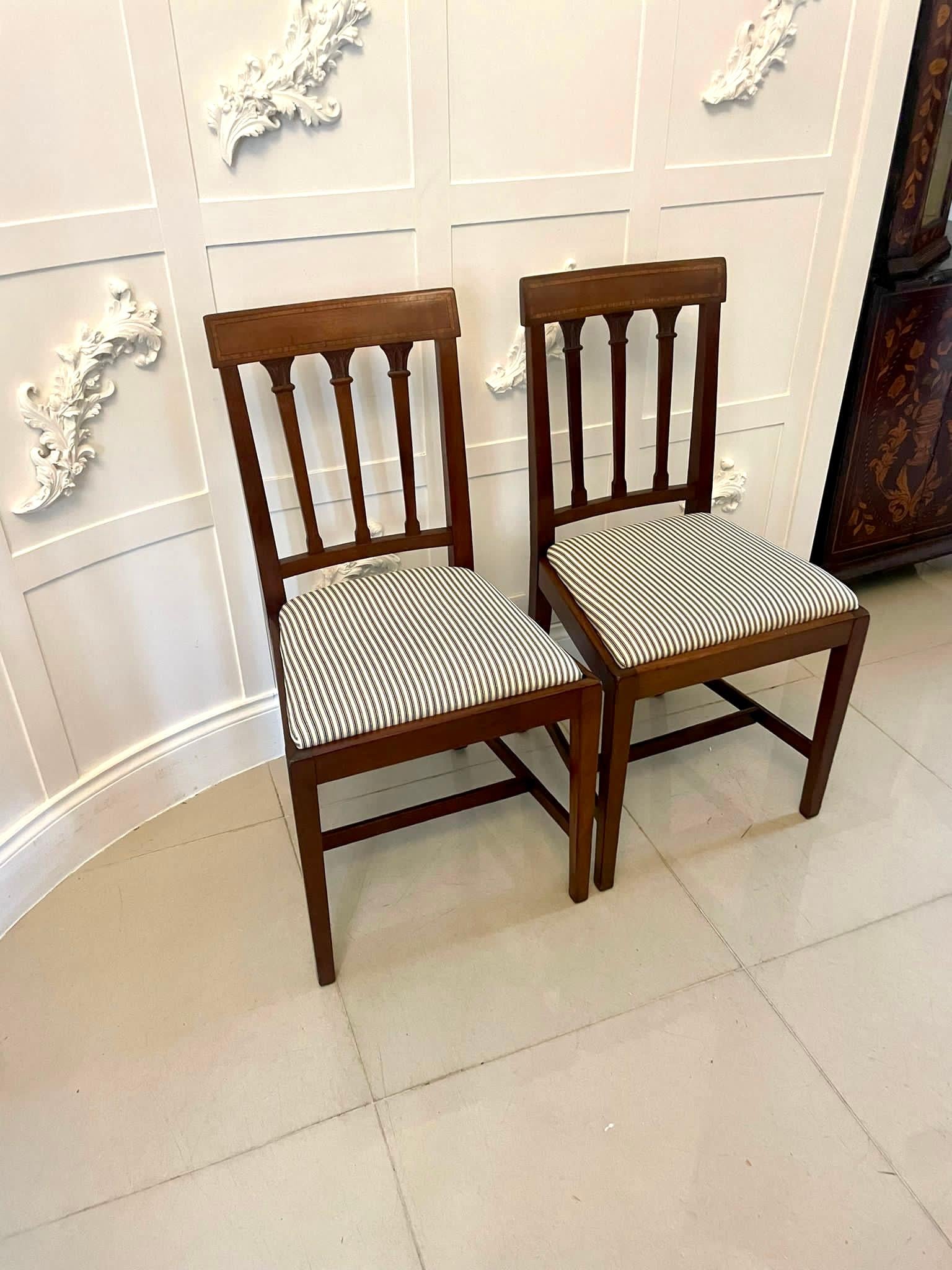 Set of 12 Antique Victorian Quality Mahogany Inlaid Dining Chairs In Good Condition In Suffolk, GB