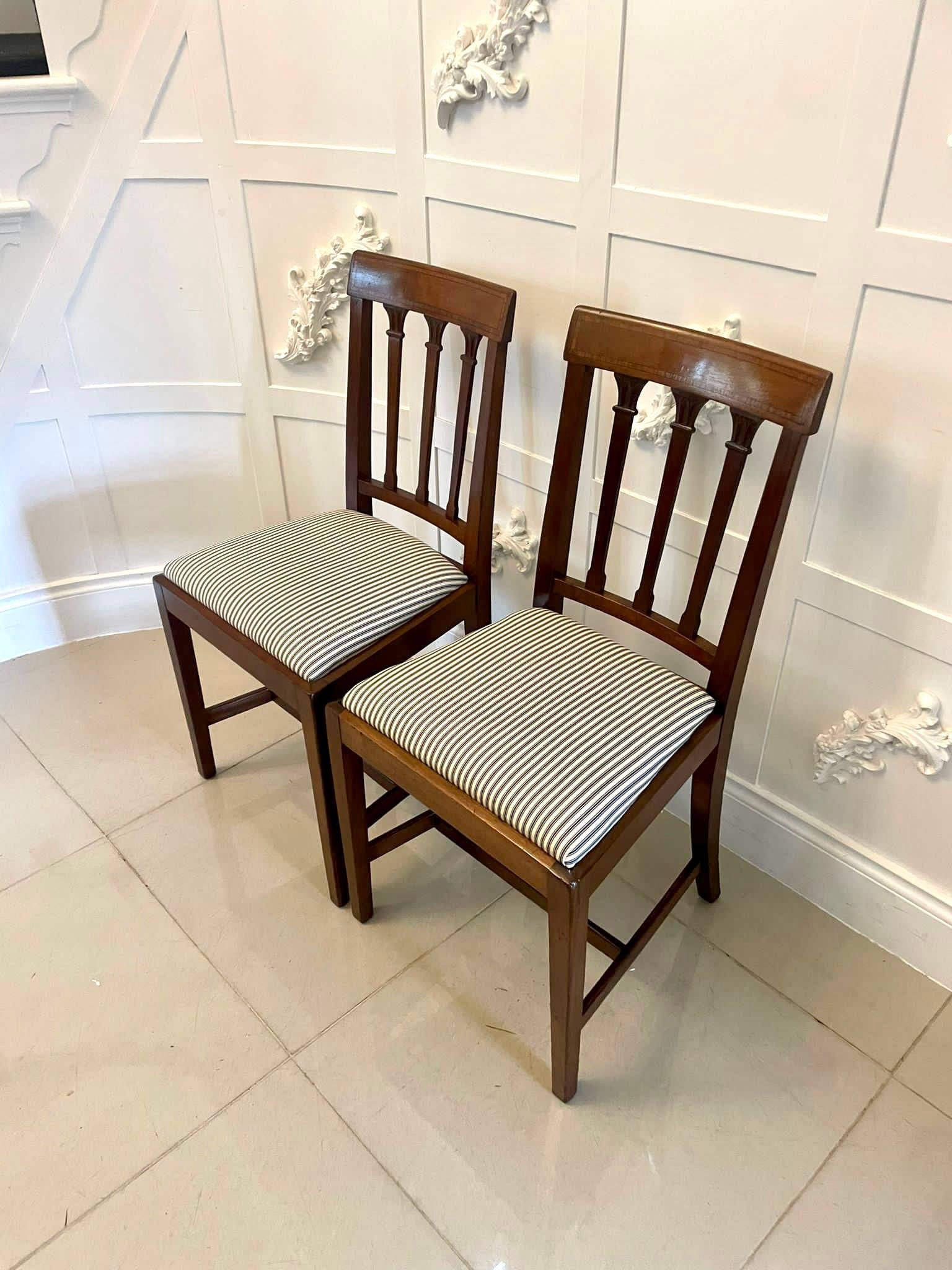 Other Set of 12 Antique Victorian Quality Mahogany Inlaid Dining Chairs