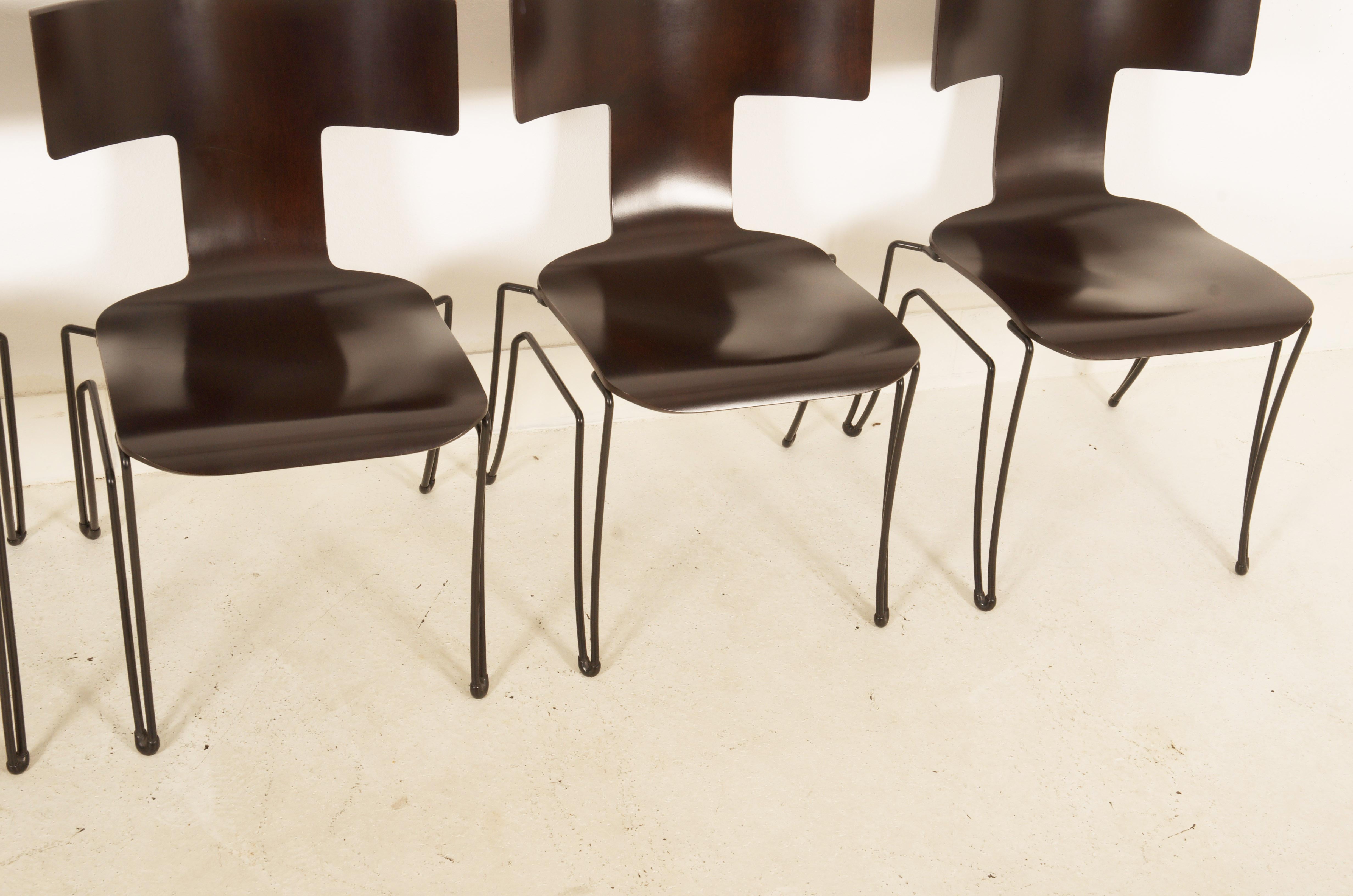 Set of 12 Anziano Dining Chairs by John Hutton for Donghia In Good Condition For Sale In Vienna, AT