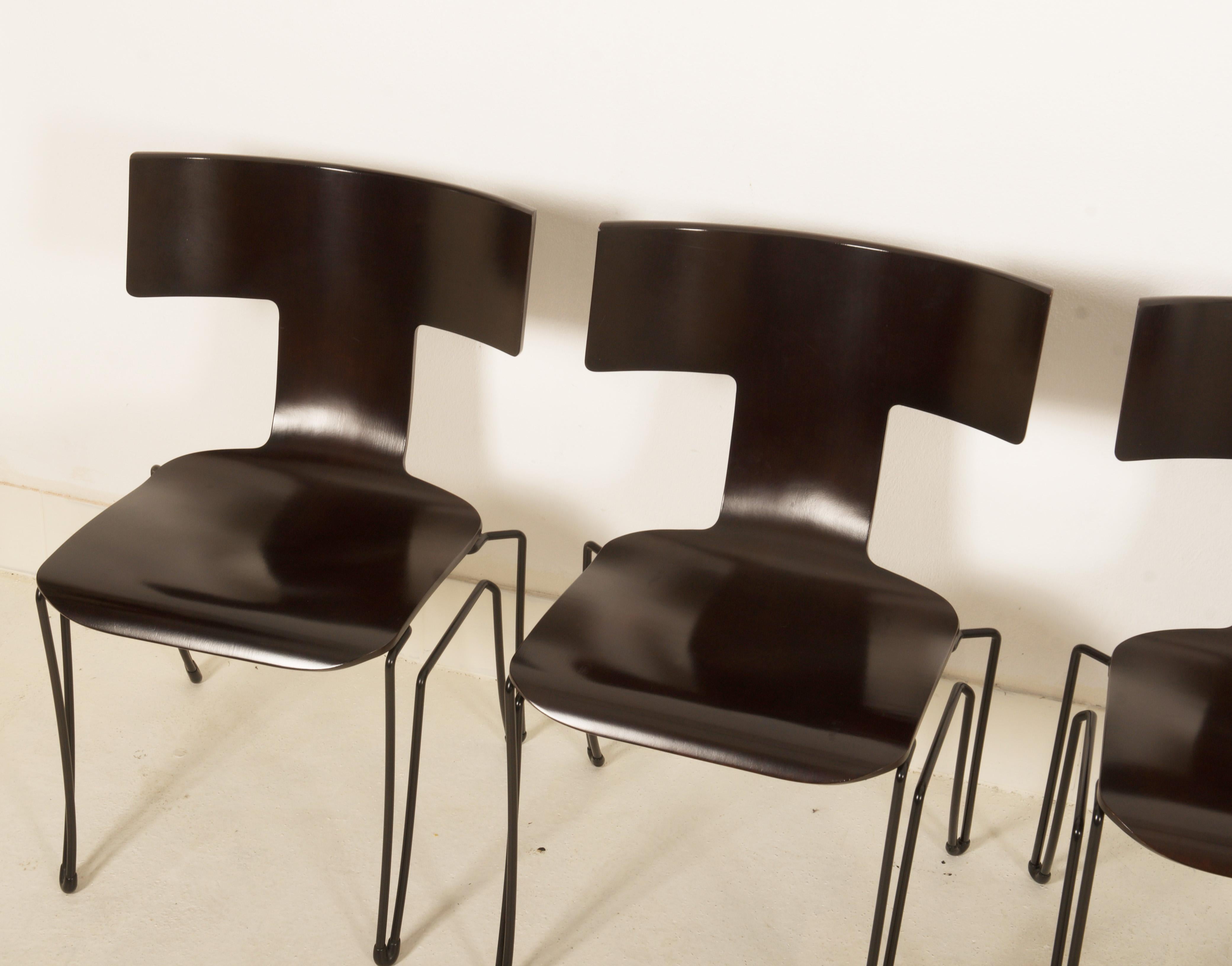 Fin du 20e siècle Ensemble de 12 chaises de salle à manger Anziano par John Hutton pour Donghia en vente