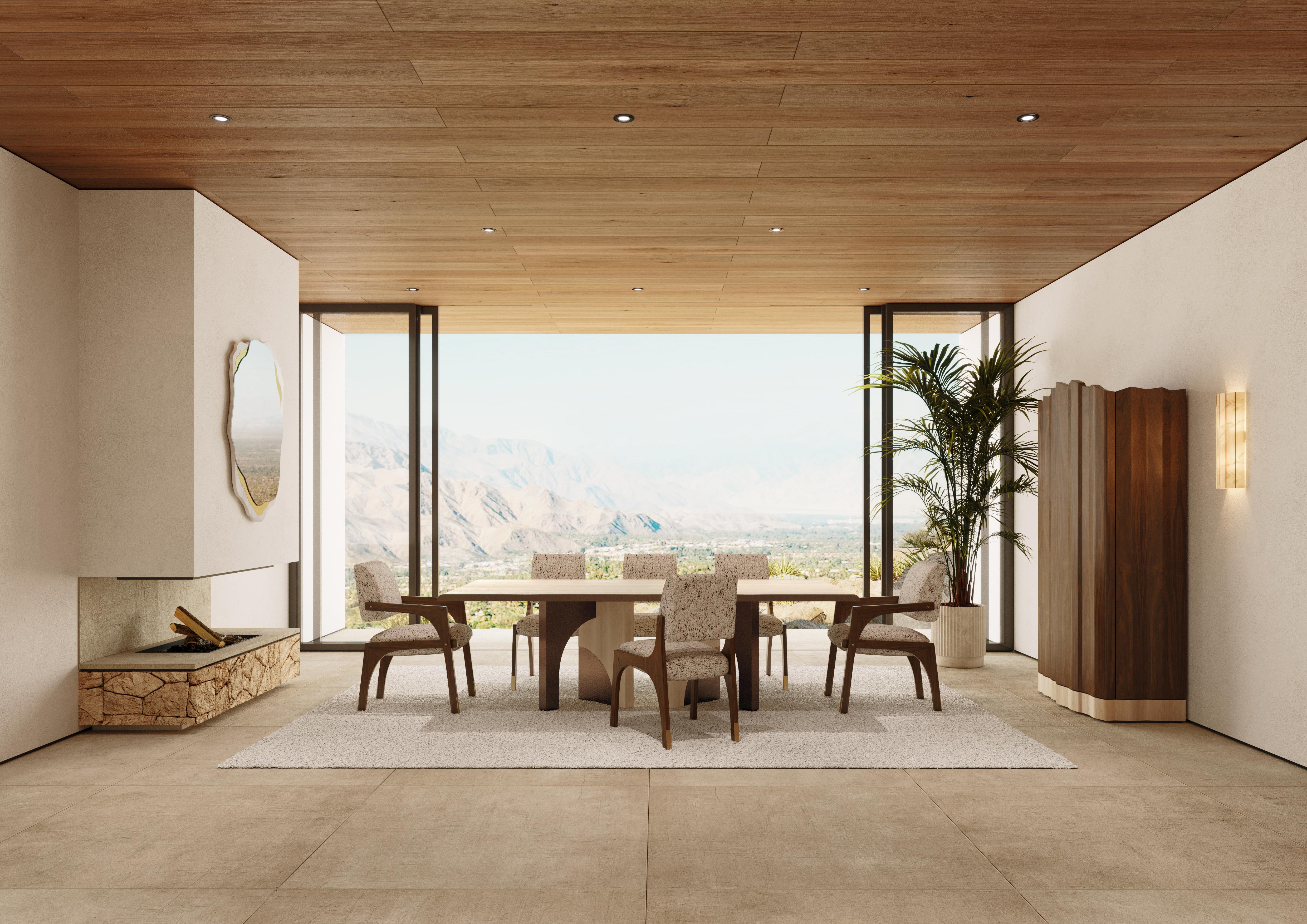 Set di 12 sedie da pranzo Arches Walnut & Tan, InsidherLand di Joana Santos Barbosa in vendita 3