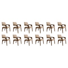 Lot de 12 chaises de salle à manger Arches Noyer & Tan, InsidherLand by Joana Santos Barbosa