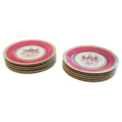 Set of 12 Armorial Plates, Late 19th Century