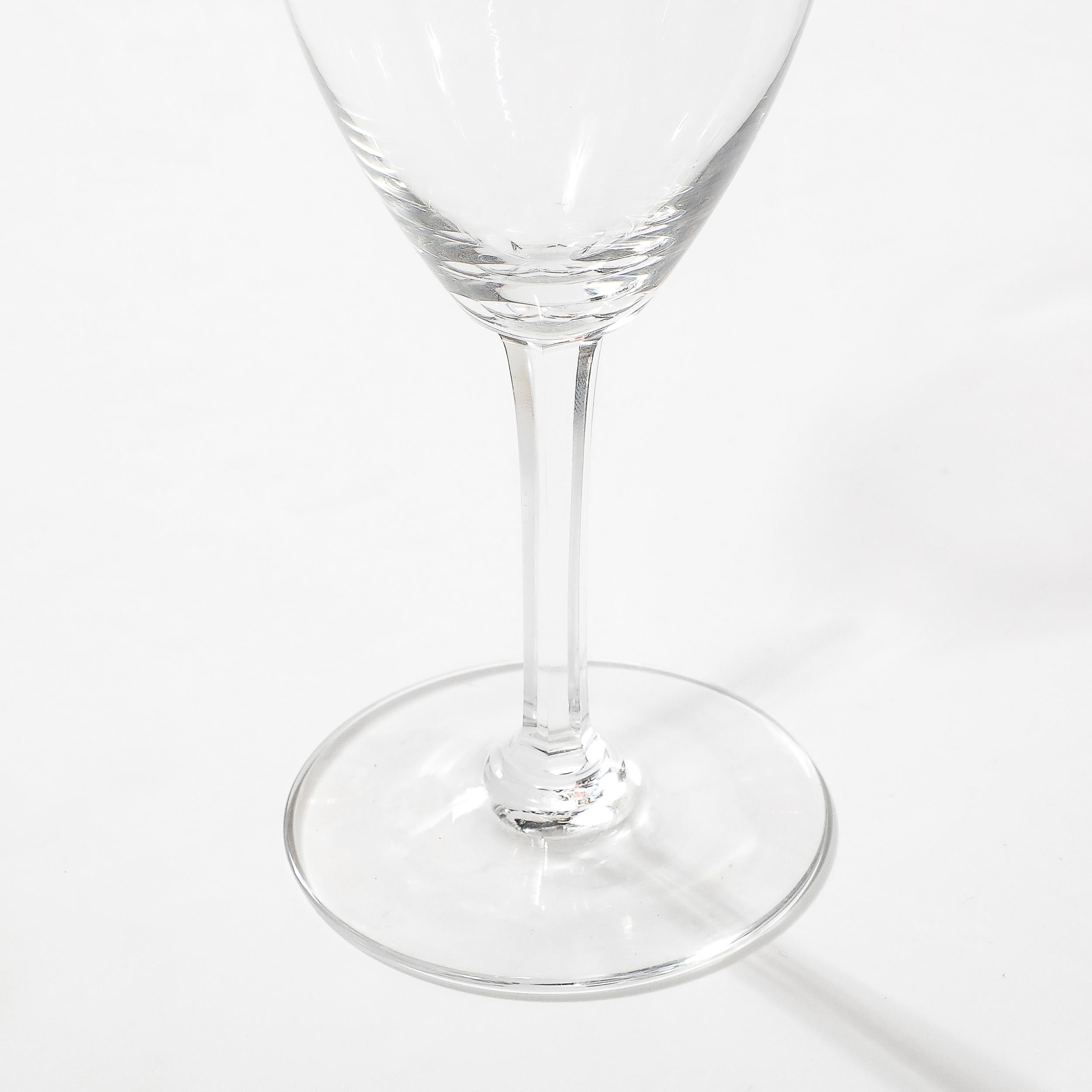 Set de 12 Tallos de Agua Art Decó con motivo Coppelia firmados Baccarat en venta 4
