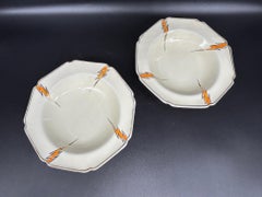 Art Deco Porcelain Dinnerware Set by Hugh Longport, 12 Pieces