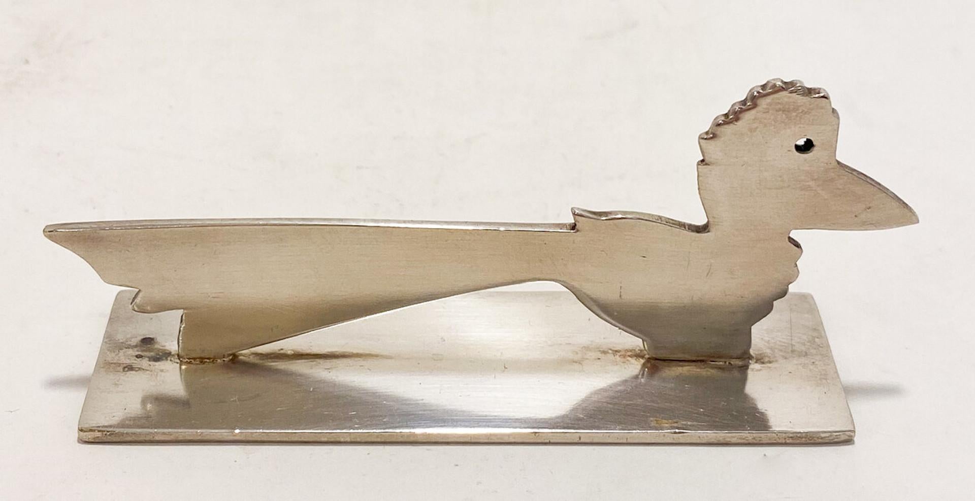 Ensemble de 12 porte-couteaux art déco en argent animaux par Yorel, années 1930 Bon état à Brussels, BE