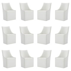 Set of 12 Art Deco Upholstered Dining Chairs