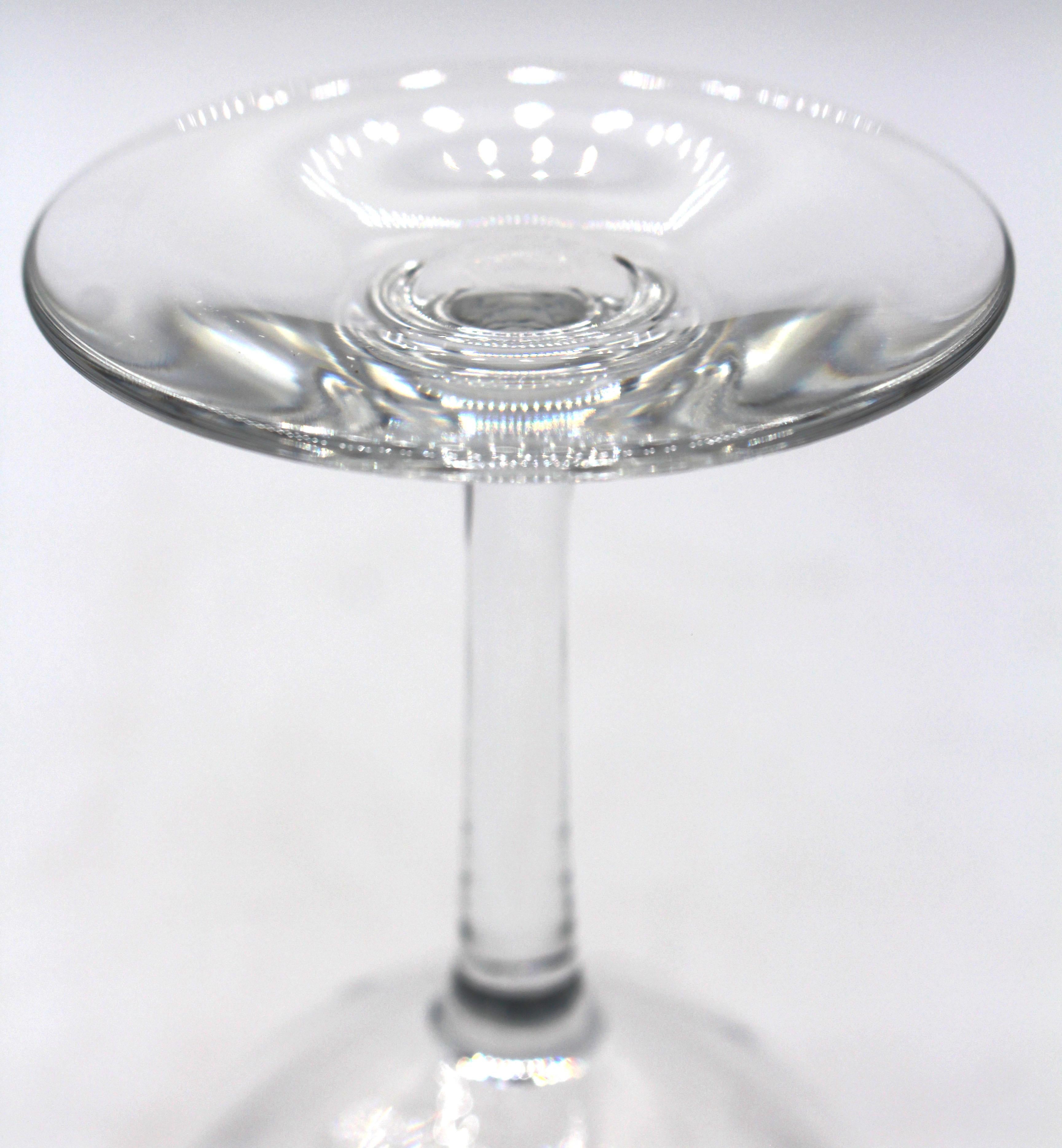 Set of 12 Baccarat Montaigne Optic Clarets or White Wines In Good Condition In Chapel Hill, NC