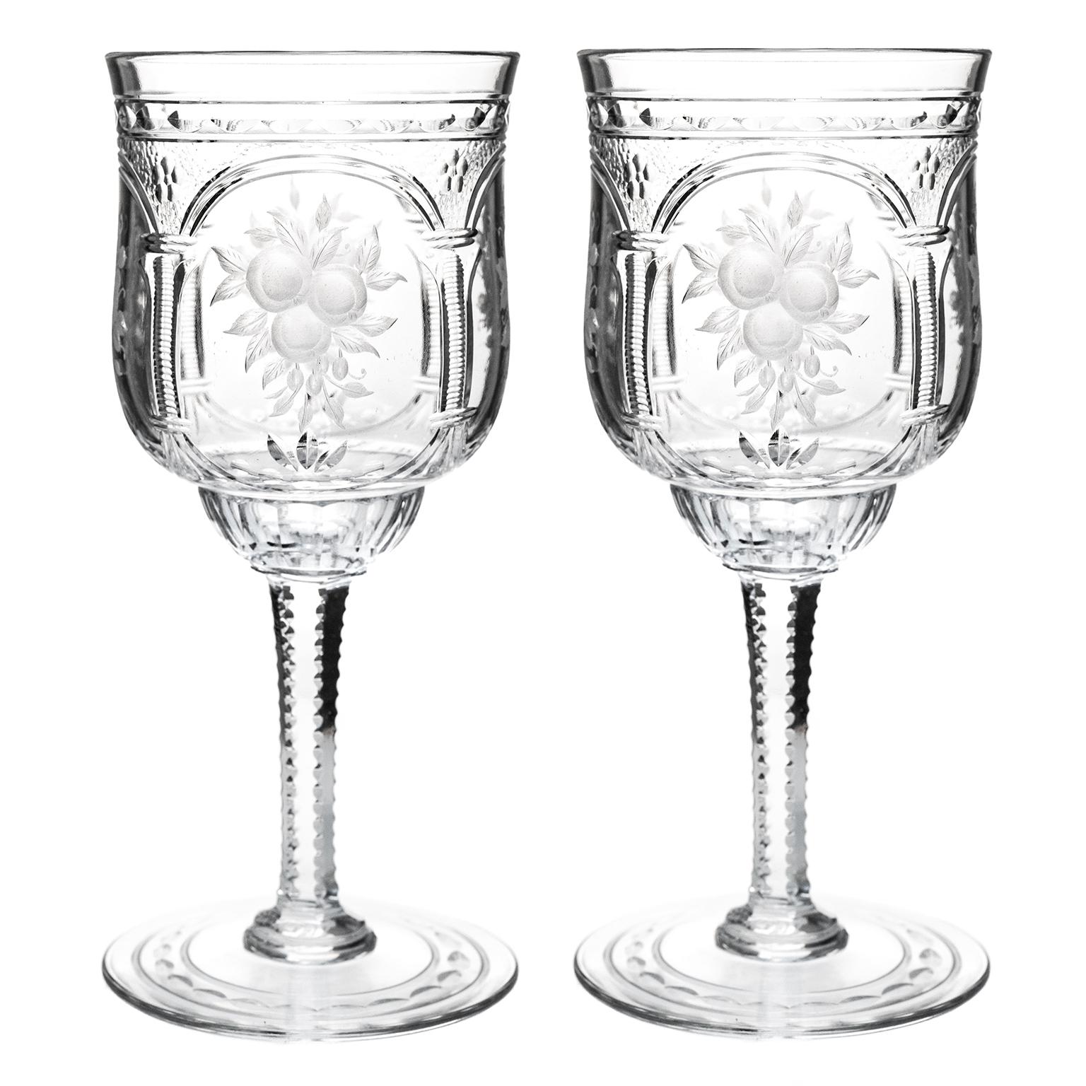 Set von 12 Weinkelchen mit Baccarat Vallee-Muster (Spätes 19. Jahrhundert) im Angebot