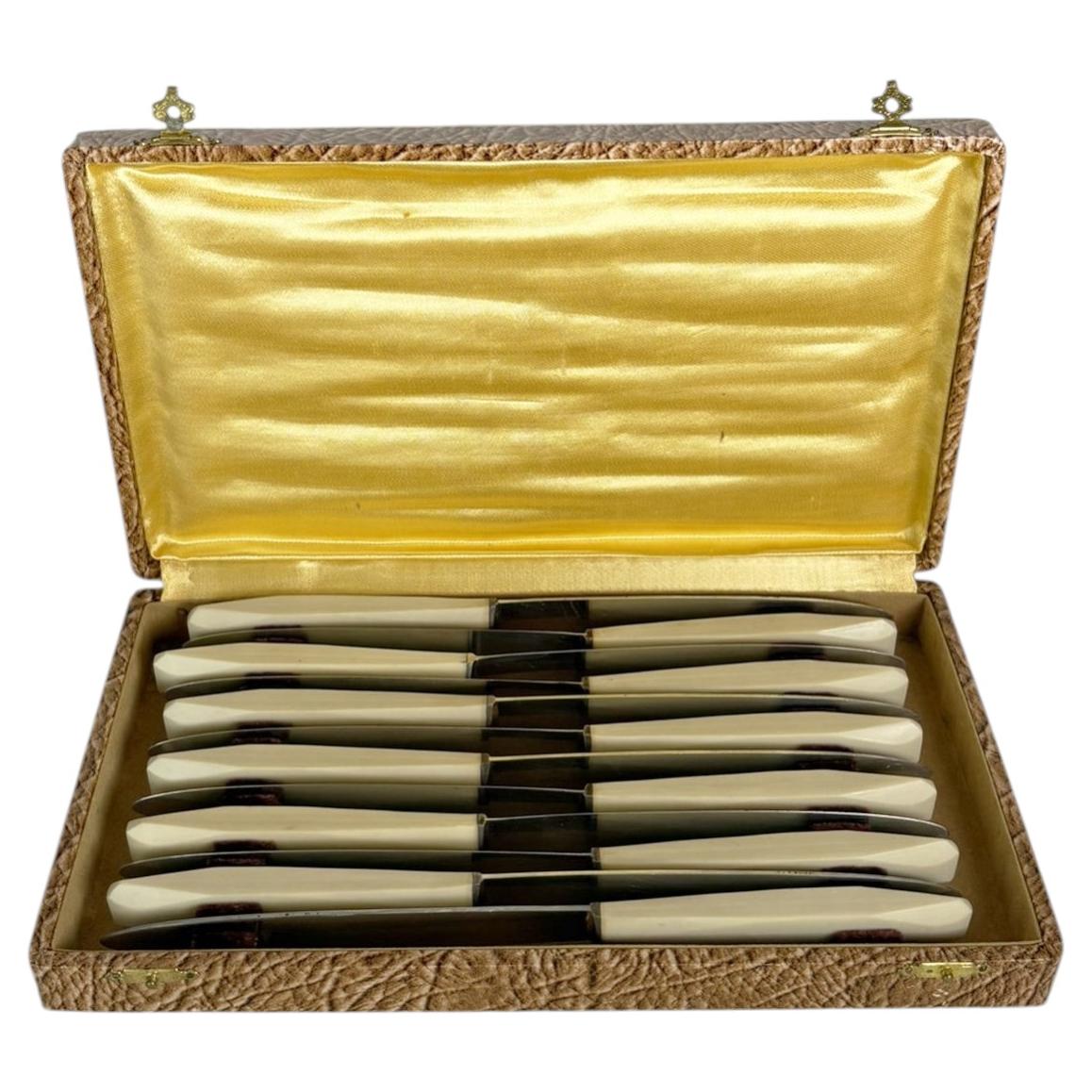 Set of 12 Bakelite Knives, France, 1970s