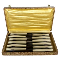 Set of 12 Bakelite Knives, France, 1970s