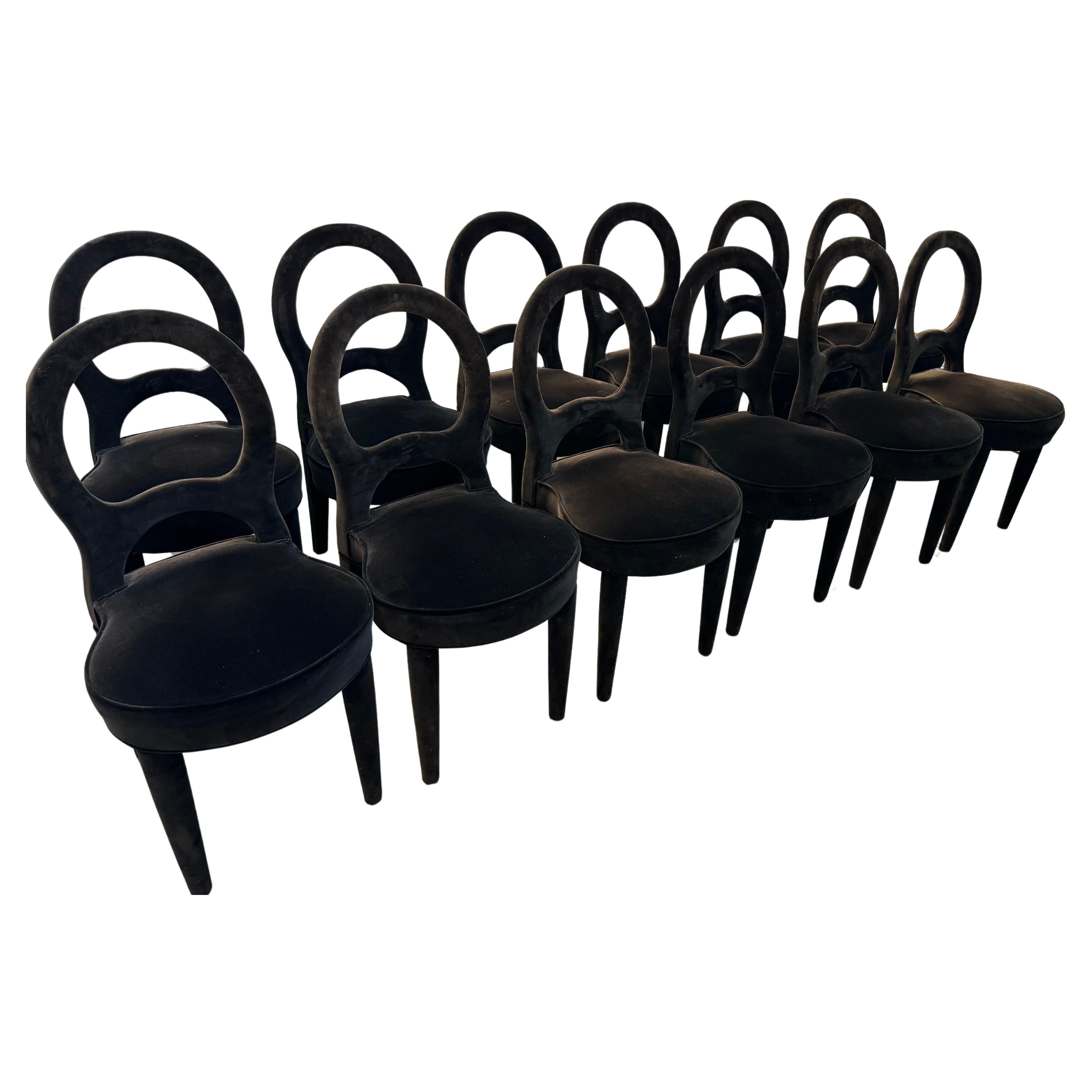 Set of 12 "Bilou Bilou" chairs by Promemoria, Italy, circa 2000 For Sale