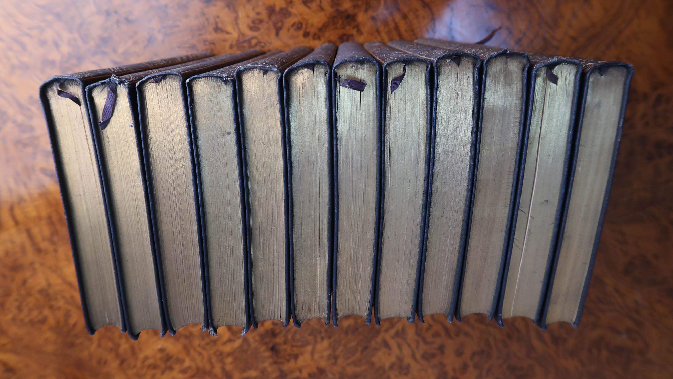 Set of 12 Blue Leather Bound Books. The Works of George Bernard Shaw. 1926 In Good Condition In St Annes, Lancashire