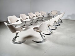 Lot de 12 chaises Scimitar de Boris Tabacoff pour Mobilier Modulaire Moderne (MMM)