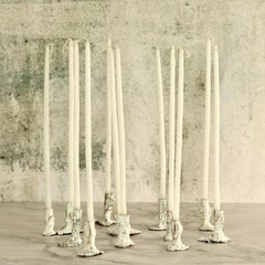 Set of 12 Bronze Candleholders by Samuel Costantini