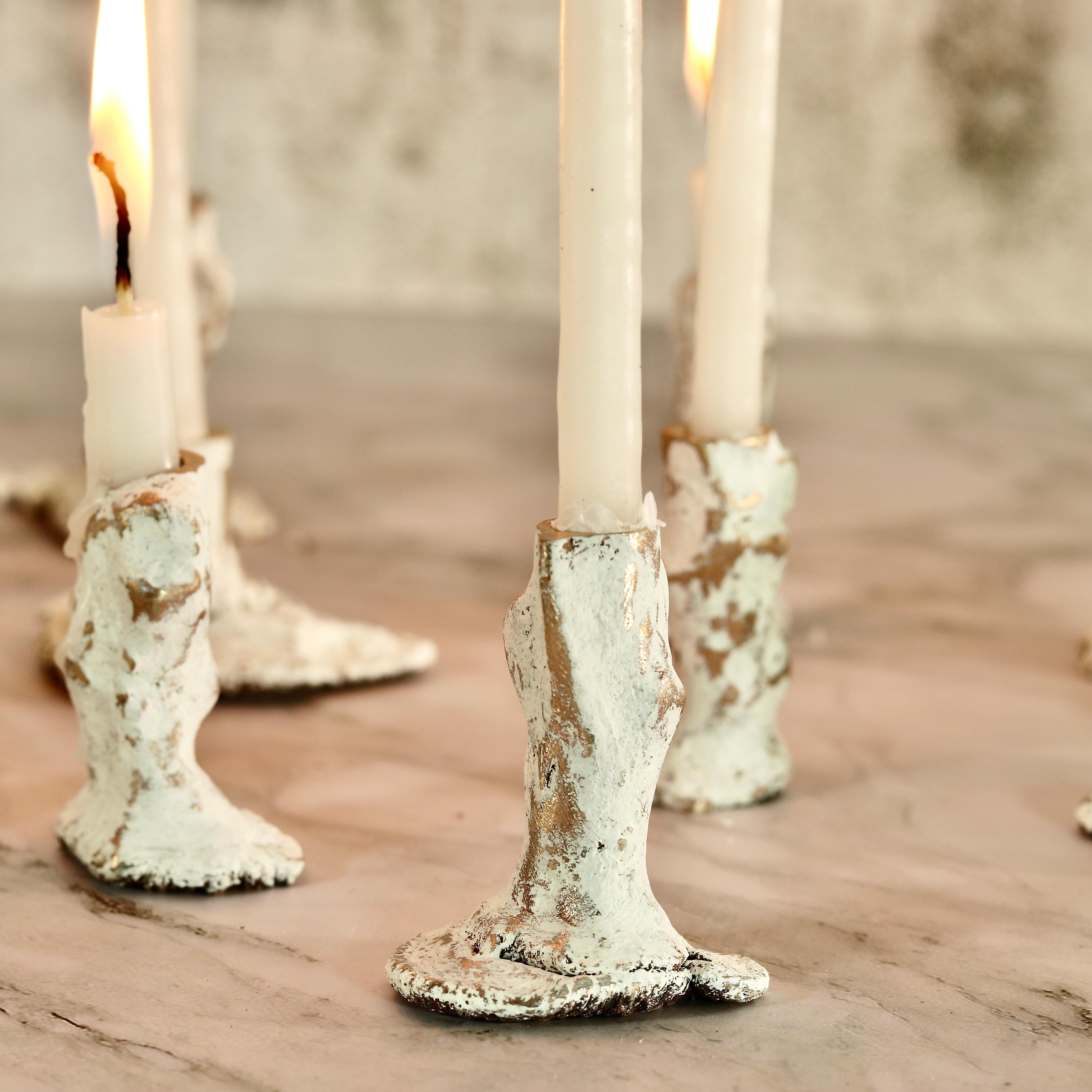 Set von 12 Bronze-Kerzenhaltern von Samuel Costantini im Zustand „Neu“ im Angebot in Geneve, CH