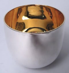 Set of 12 Bulgari Sterling Silver Jefferson Cups in Case