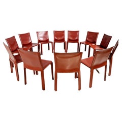 Set of 12 CAB 412 Chairs by Mario Bellini for Cassina, 1980