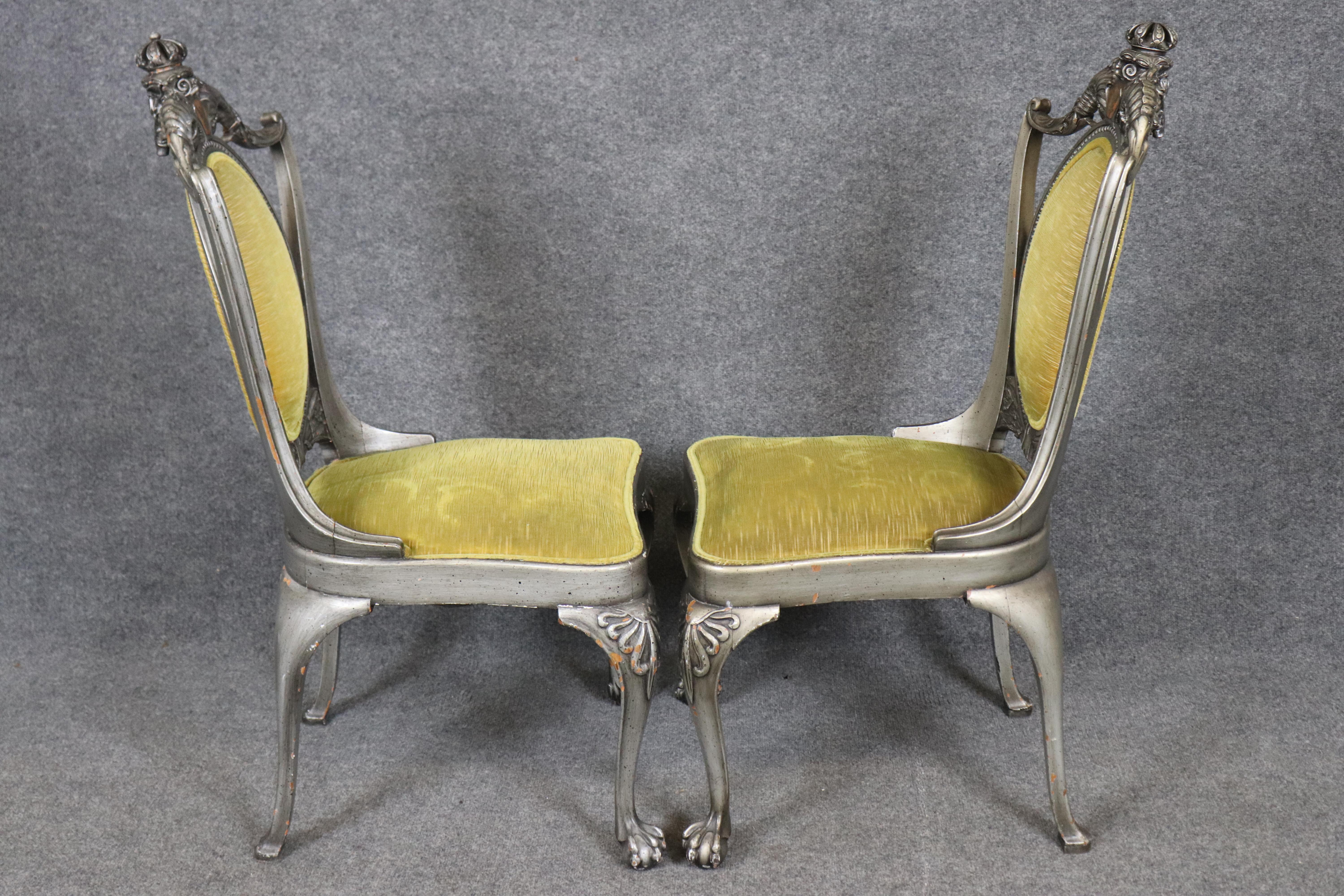 Set of 12 Caned Ball and Claw English Armoreal Dining Chairs For Sale 2