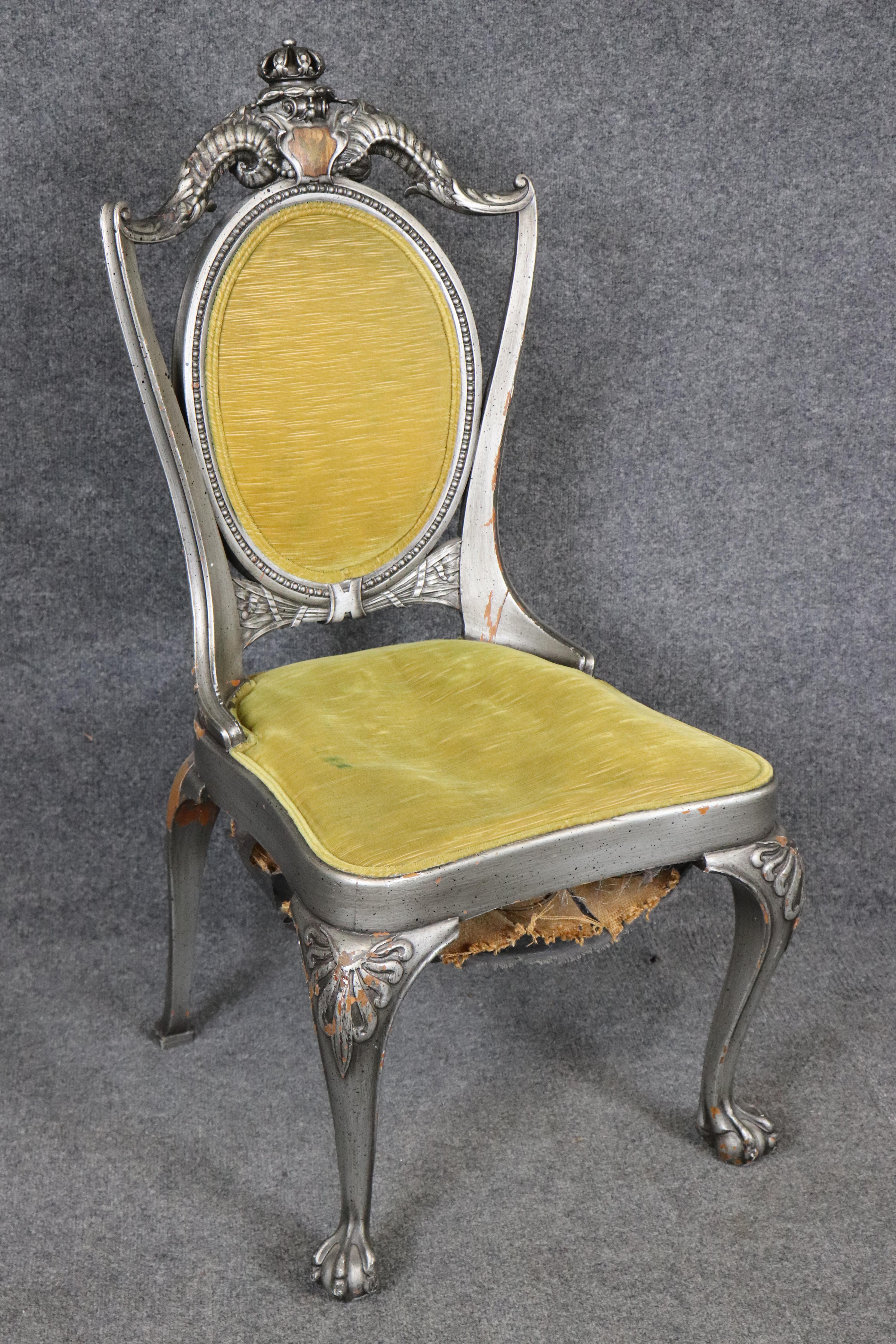 Set of 12 Caned Ball and Claw English Armoreal Dining Chairs For Sale 3