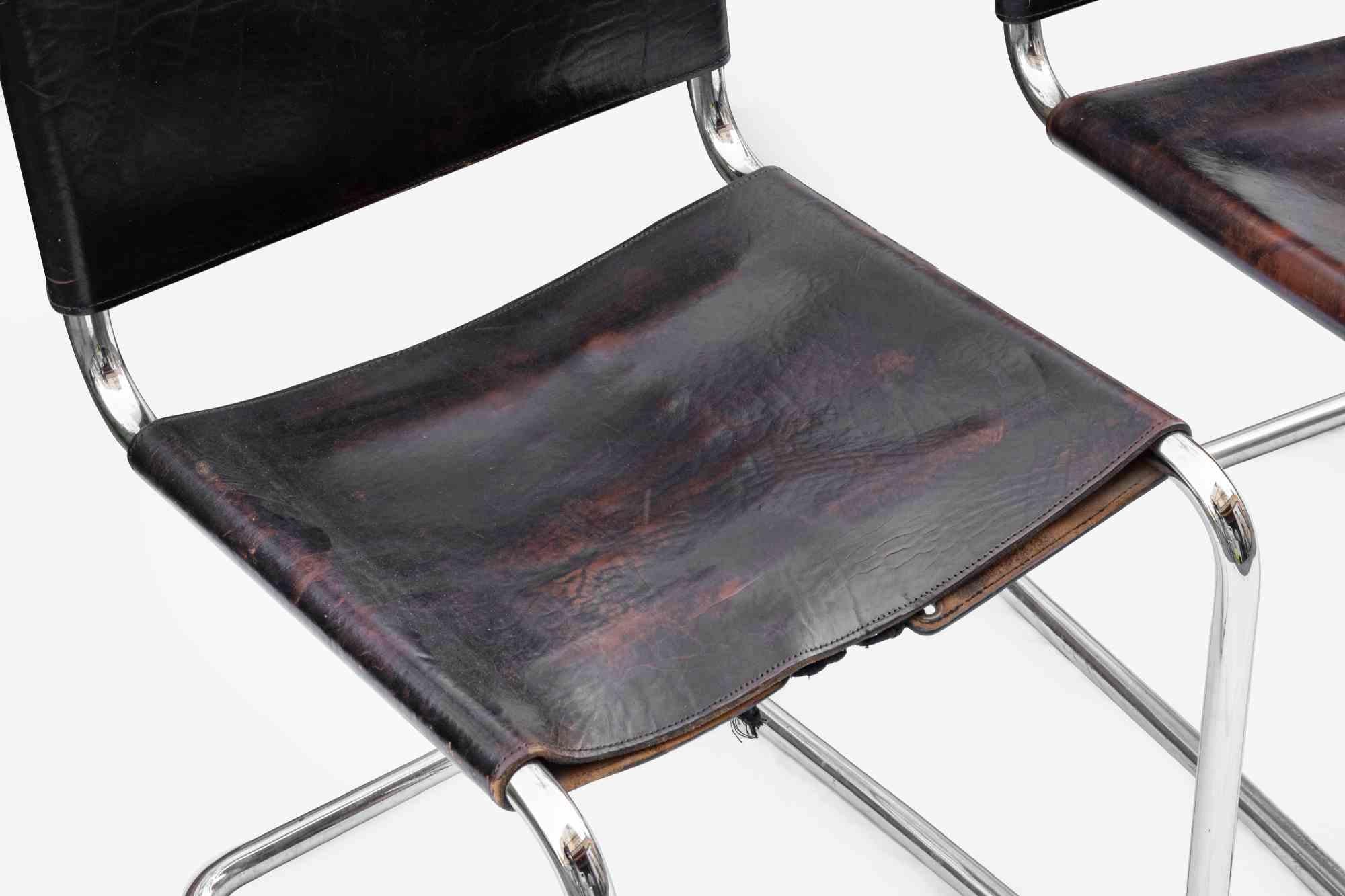 Steel Set of 12 Cantilever S33 Chairs for Gavina by Mart Stam, Italy 1960s For Sale