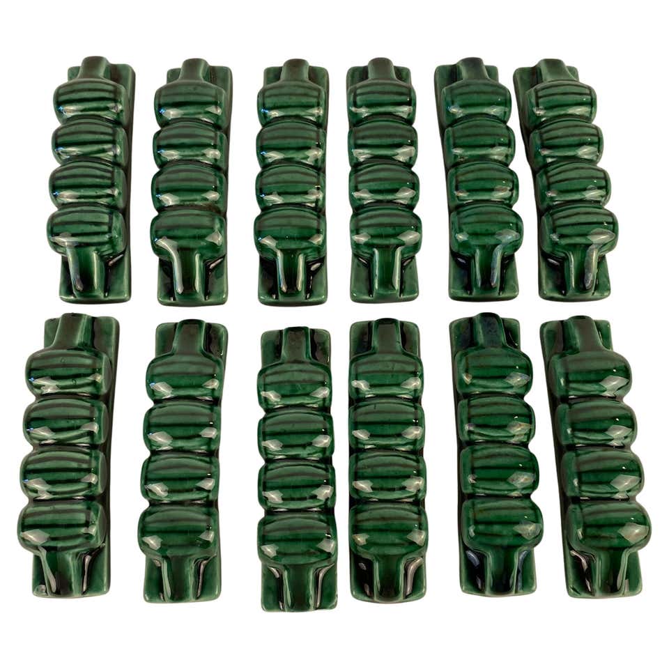 Modernist Silvered Horse Knife Rests-Set of Twelve For Sale at 1stDibs