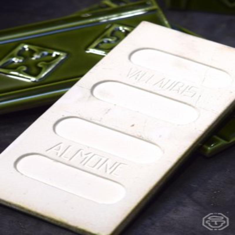 Set of 12, Ceramic Paris Metro Tiles from Vallauris For Sale 1