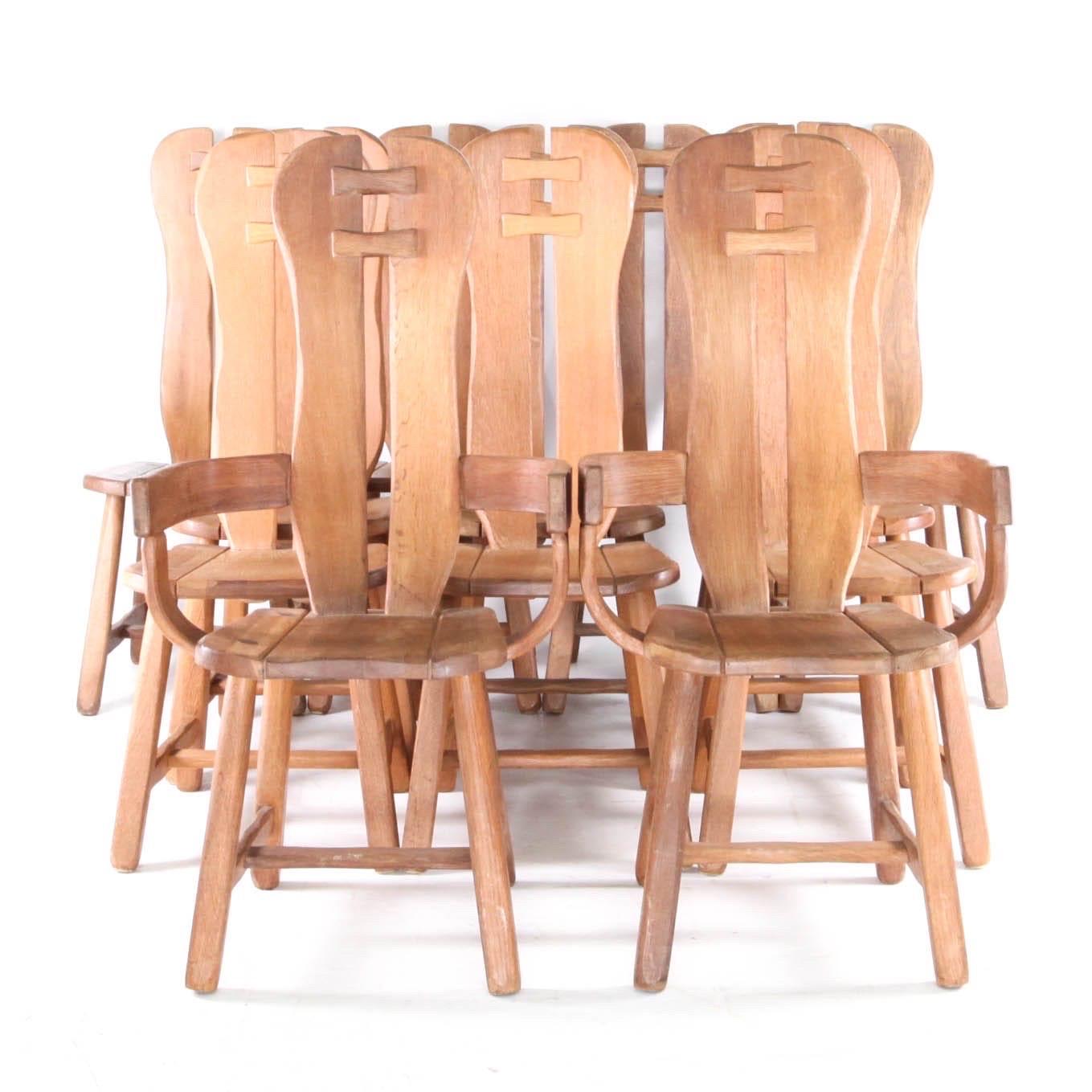 Set of 12 chairs by DE PUYDT For Sale 7