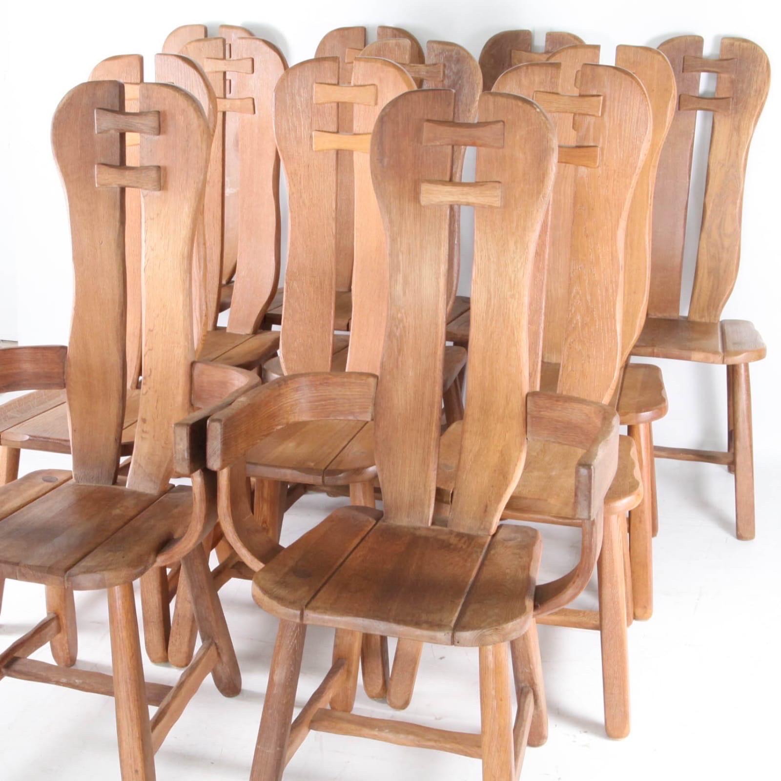 Set of 12 chairs by DE PUYDT 8