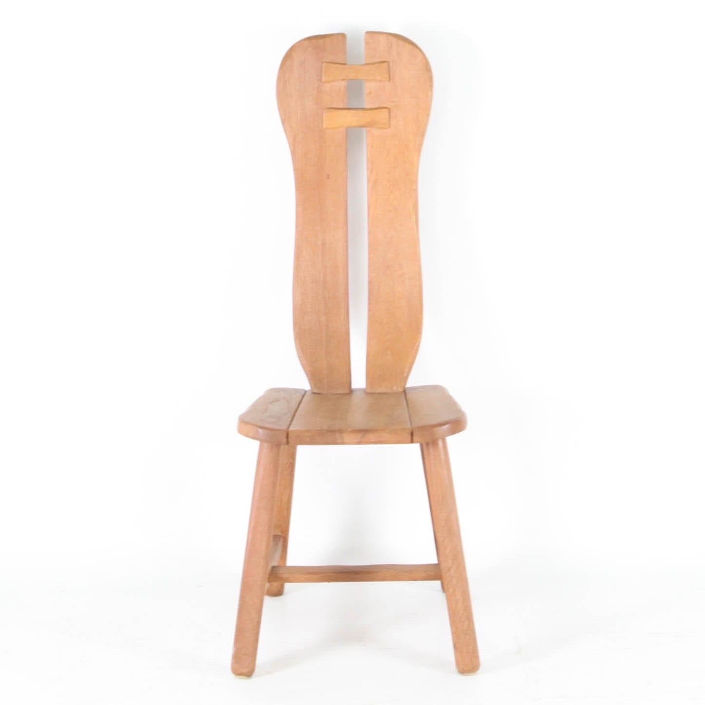 Oak Set of 12 chairs by DE PUYDT