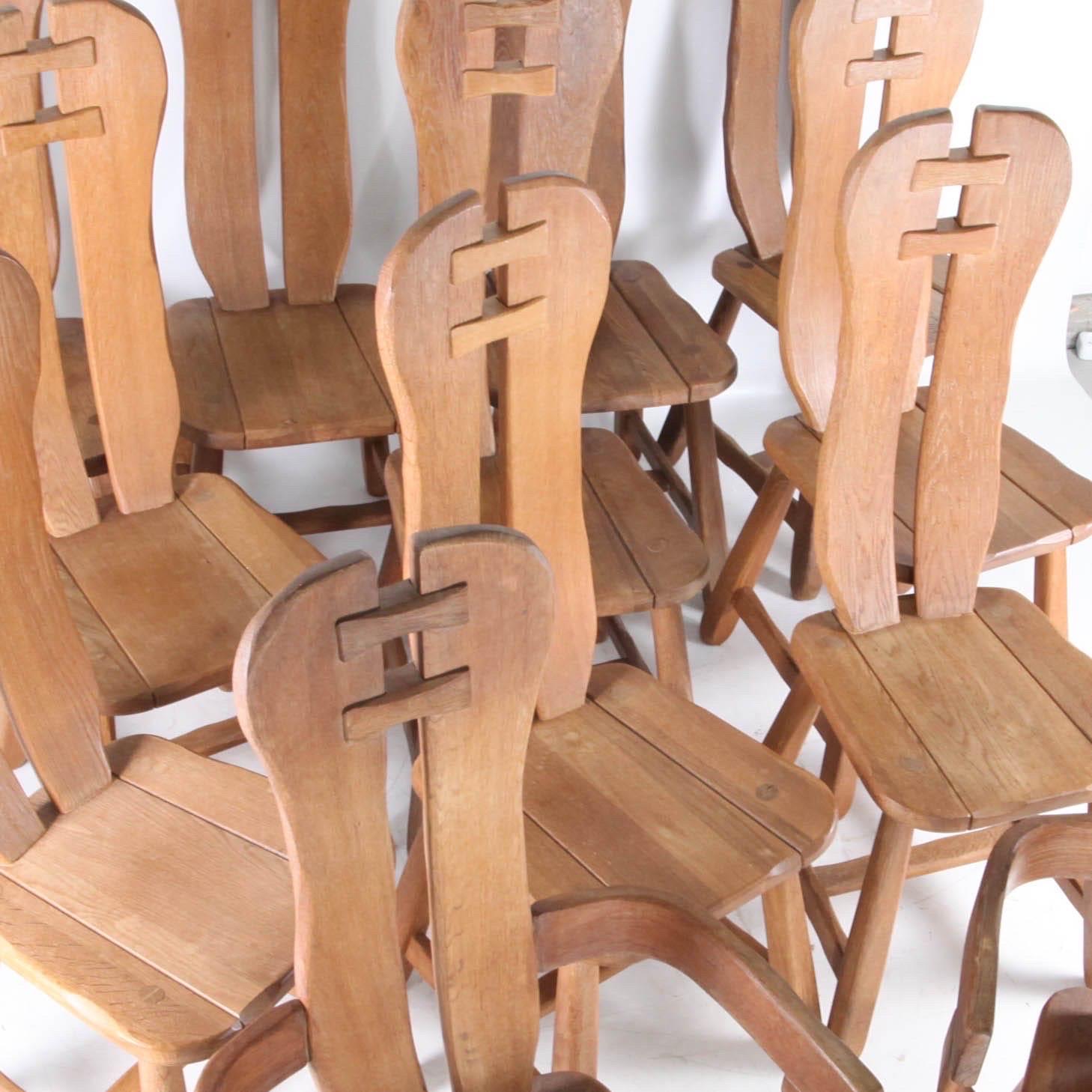 Set of 12 chairs by DE PUYDT For Sale 2