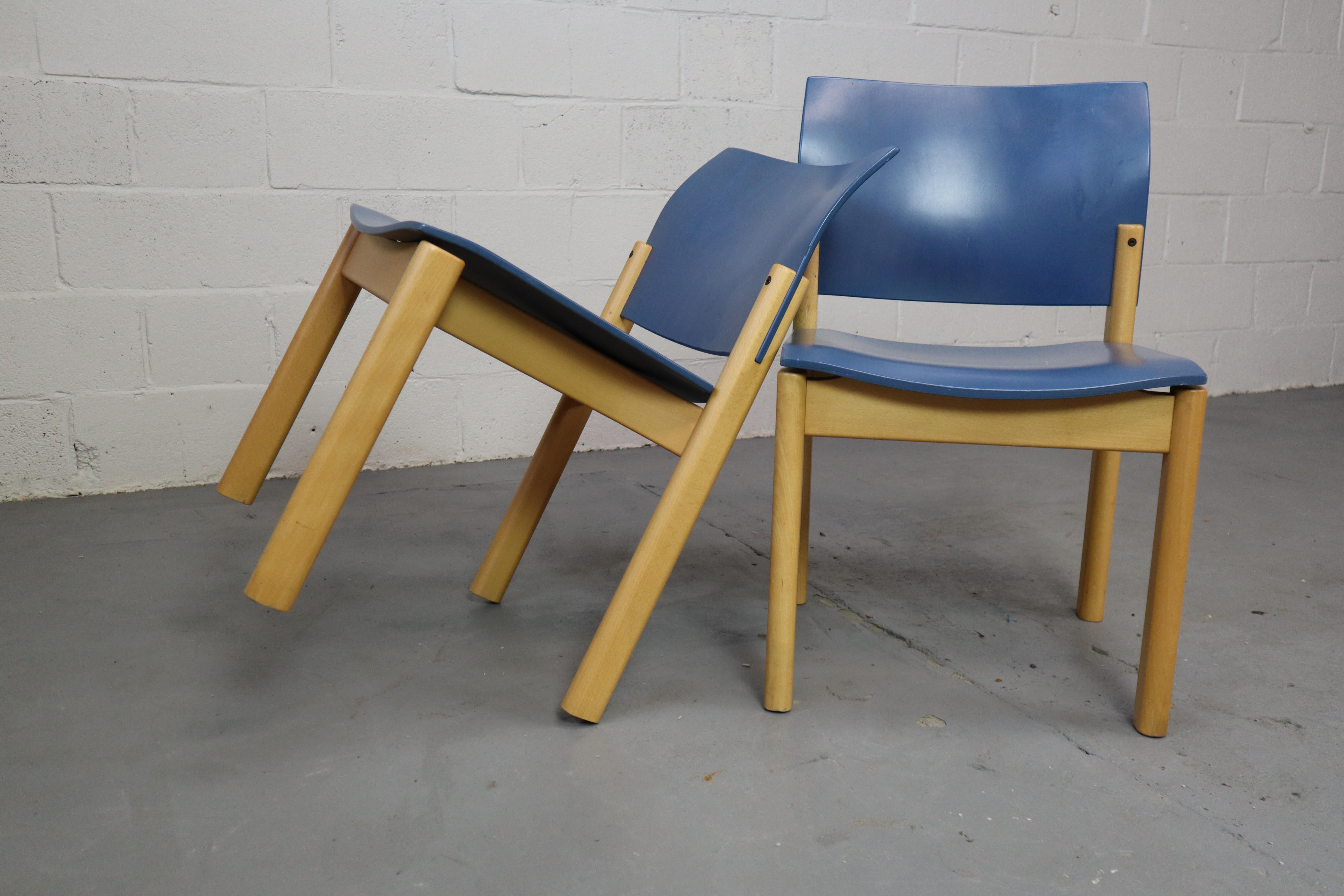 Post-Modern Set of 12 chairs by Kusch Co, Germany