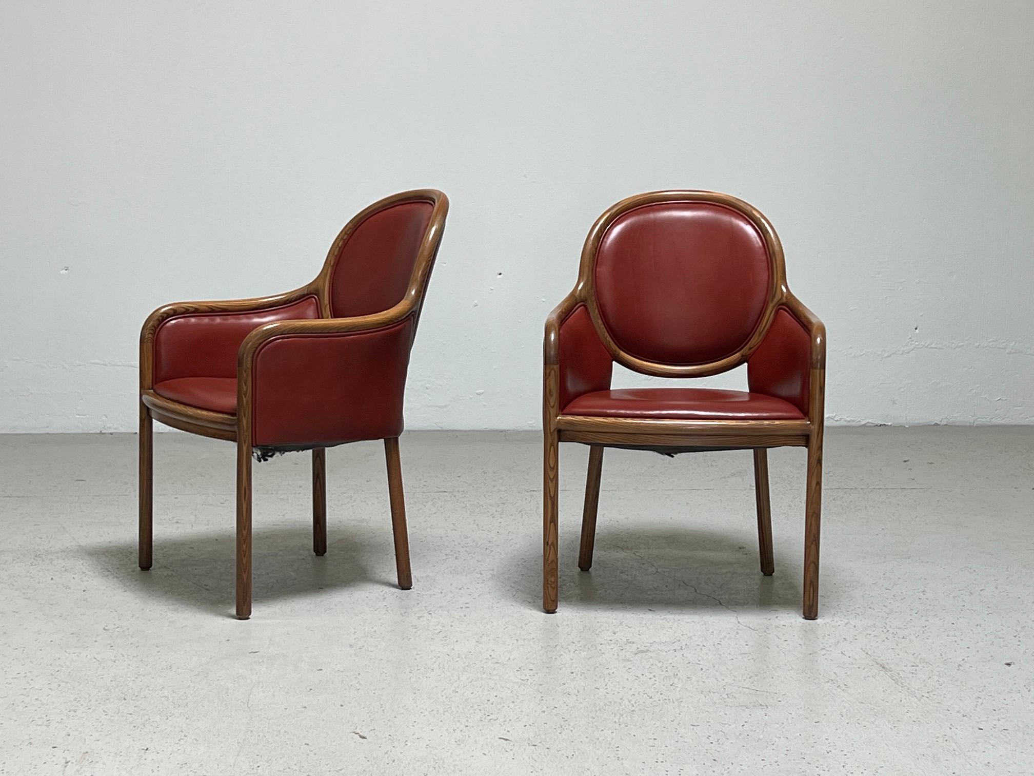 Leather Set of 12 Chairs by Ward Bennett for Brickel
