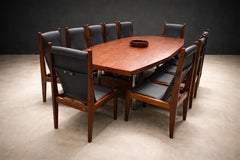 Set of 12 Chairs in Rosewood & Leather, Sergio Rodrigues for Bloch, c. 1960s