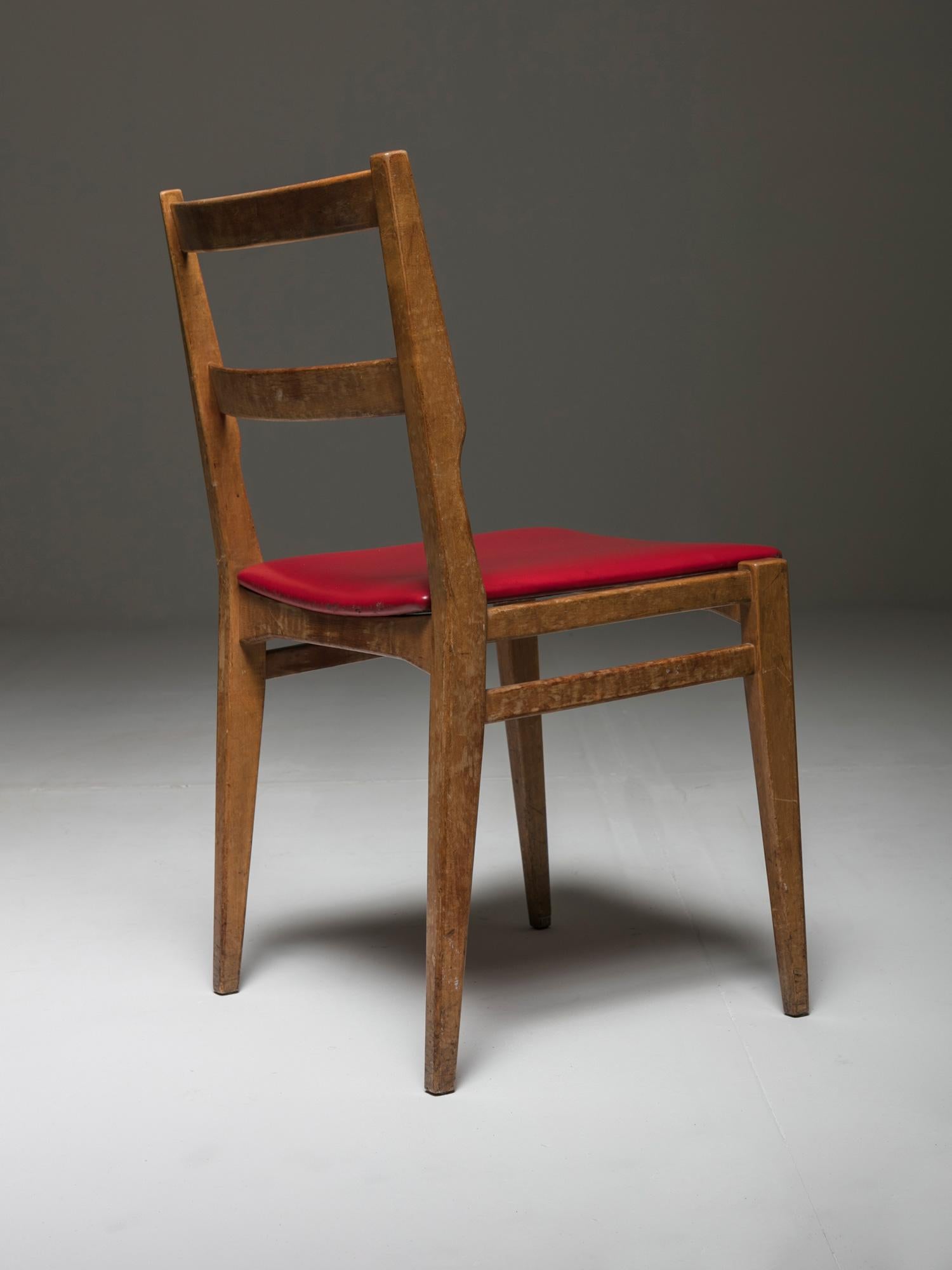 Großer Satz von 12 Holzstühlen „103“ von Melchiorre Bega für Cassina, Italien, 1960er Jahre im Angebot 1