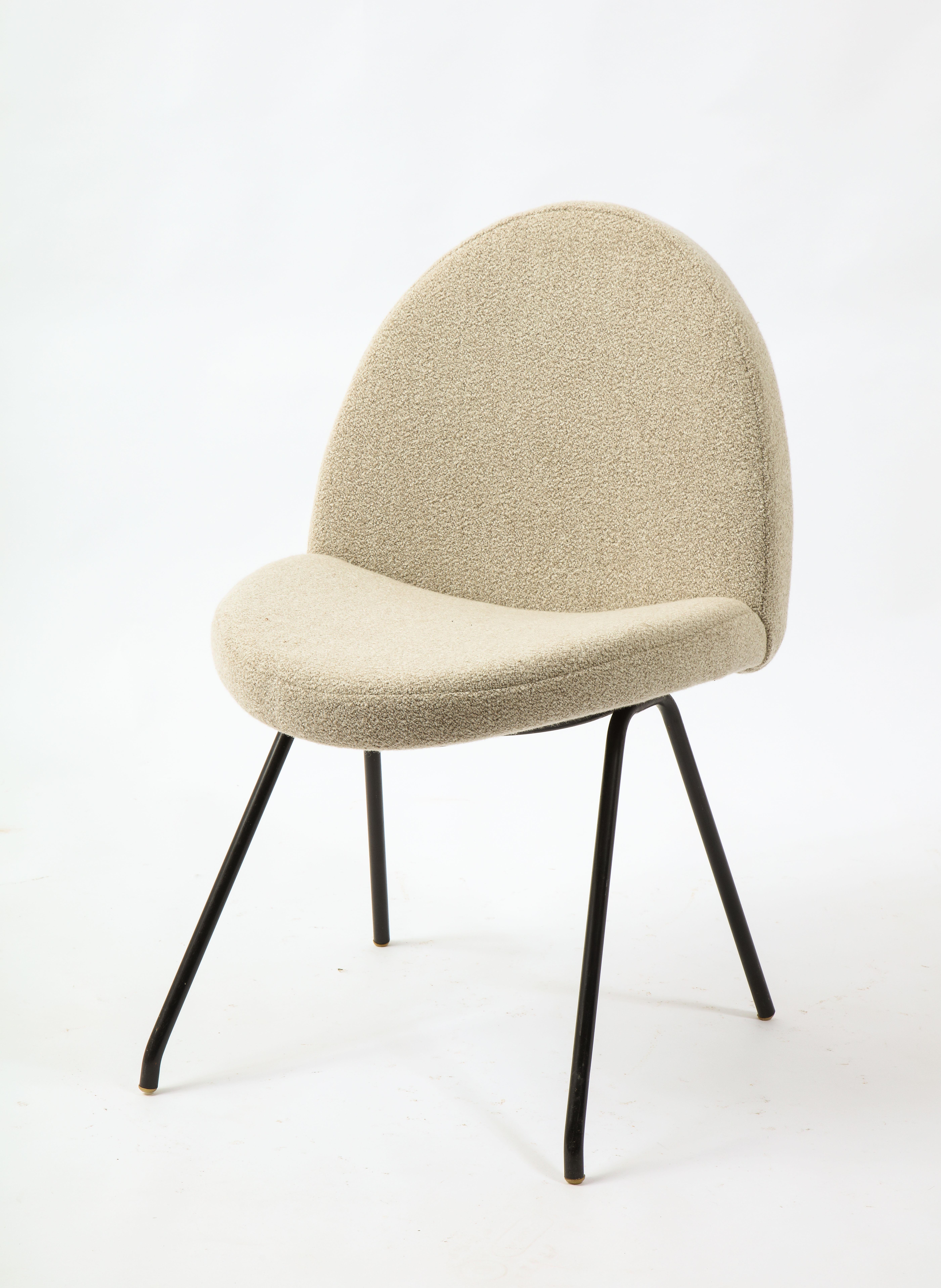 Mid-Century Modern Joseph Andre Motte Set of 12 Model 771 Chair, France 1950's For Sale