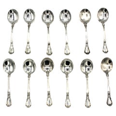 Set of 12 Chantilly Pattern by Gorham Cream Soup Spoons