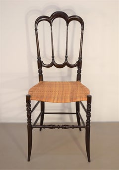 Set of 12 Chiavari chairs model "tre archi" by Fratelli Levaggi, 1950s