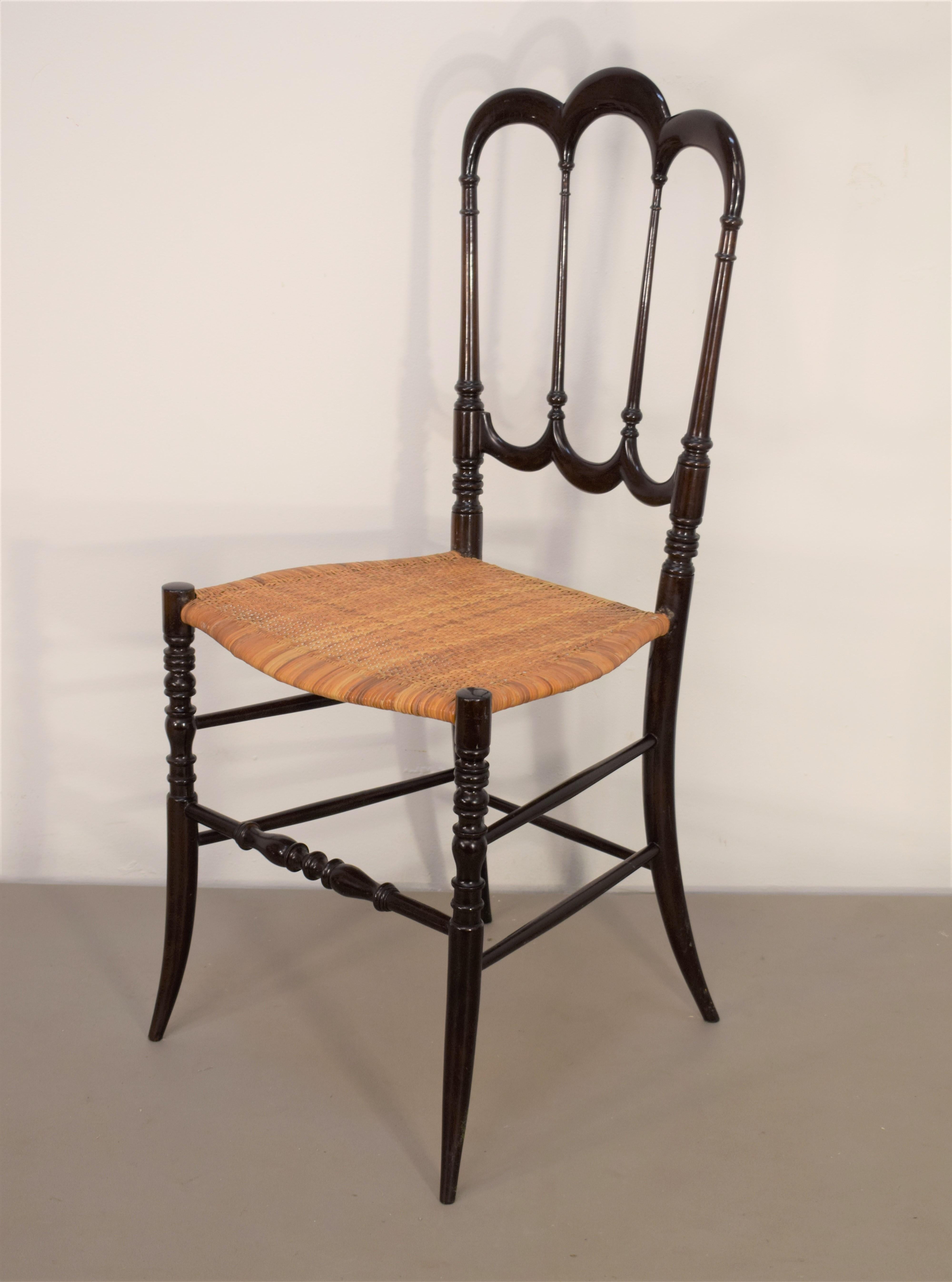 Mid-Century Modern Set of 12 Chiavari chairs model 