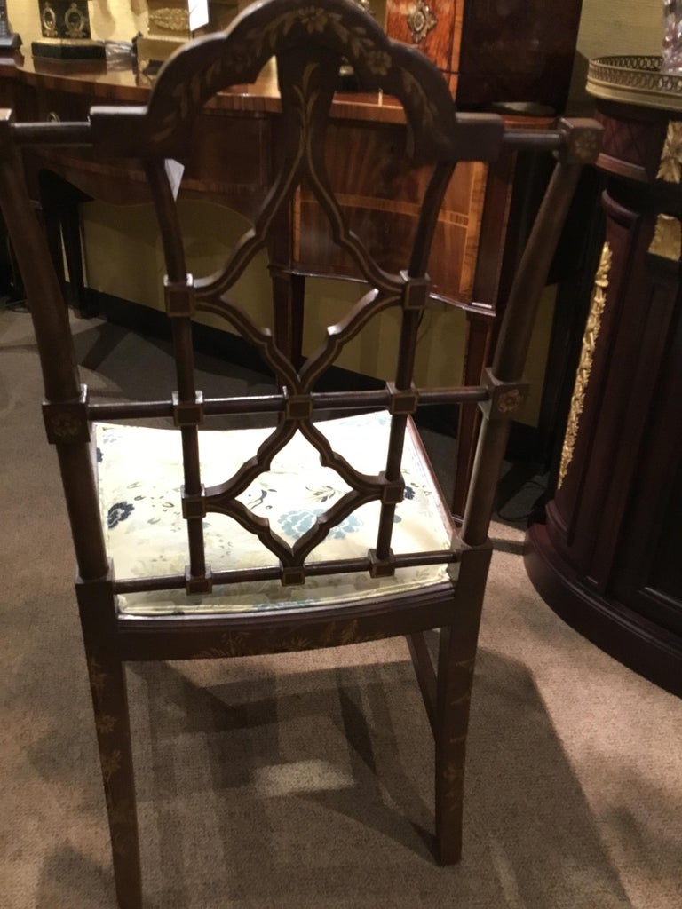 Set of 12 Chinese Chippendale Style Chairs Bu Patina Hand Painted at 1stDibs painted