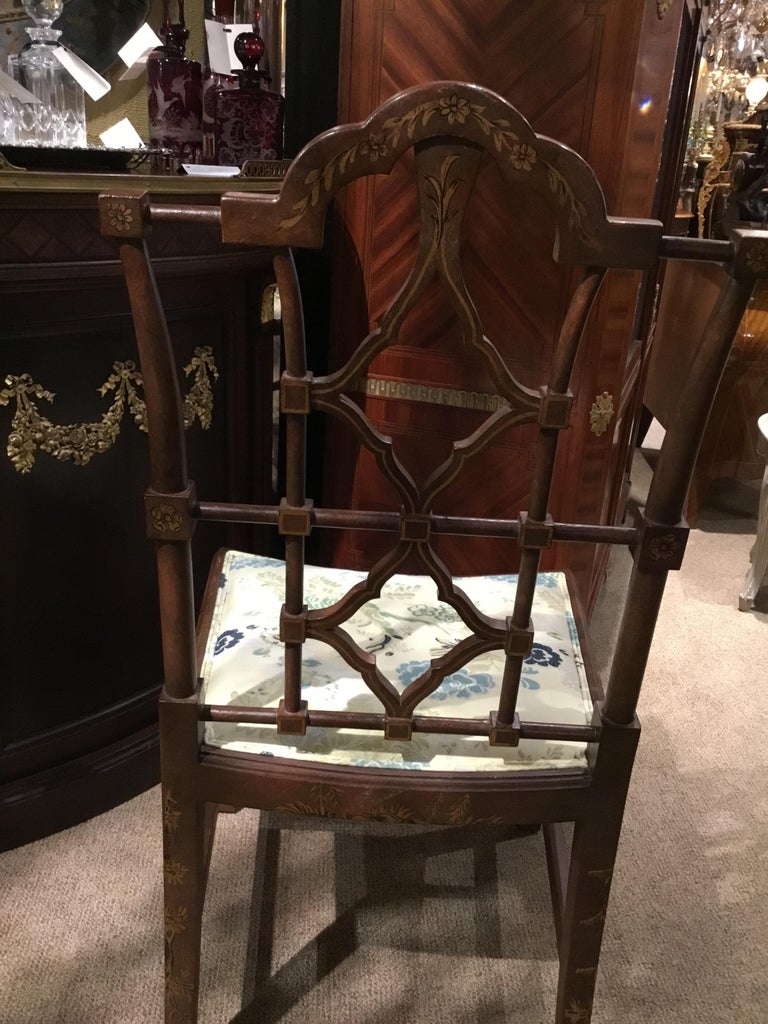 Set of 12 Chinese Chippendale Style Chairs Bu Patina Hand Painted at 1stDibs painted