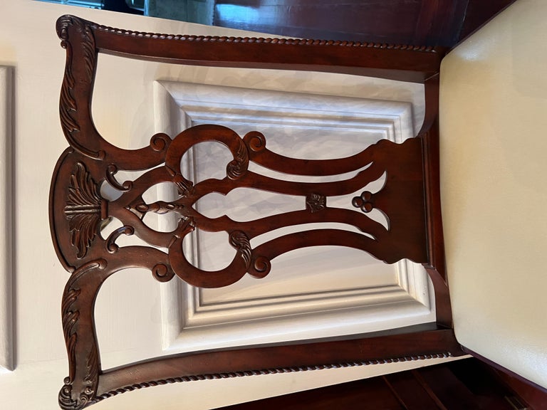 Unknown Set of 12 Chippendale Style Dining Room Chairs For Sale