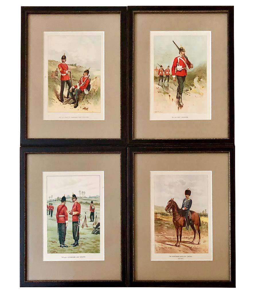 Set of 12 Chromolithographs from 1890 for “Her Majesty’s Army