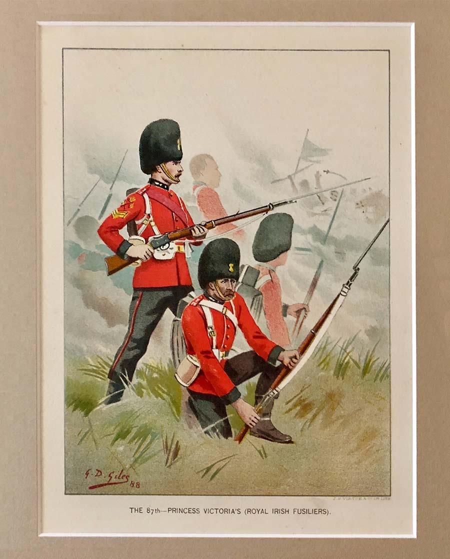 Set of 12 Chromolithographs from 1890 for “Her Majesty’s Army