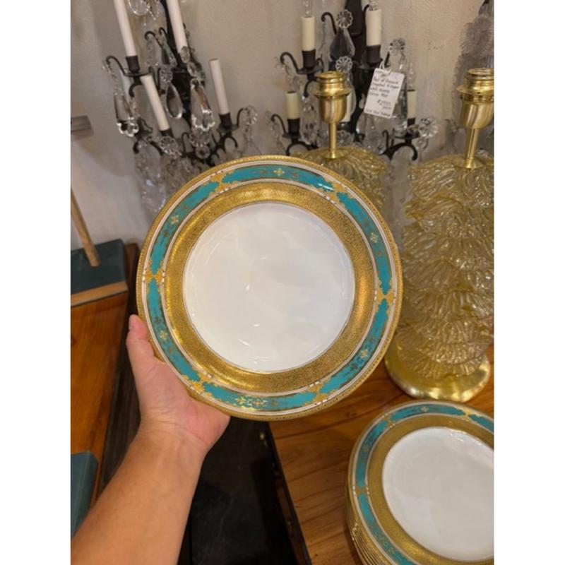 Lote de 12 platos llanos de porcelana inglesa Coalport Porcelain en Bueno estado para la venta en Dallas, TX